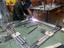 сварка ограждения в оснастке