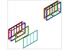 3D модель оконной решетки